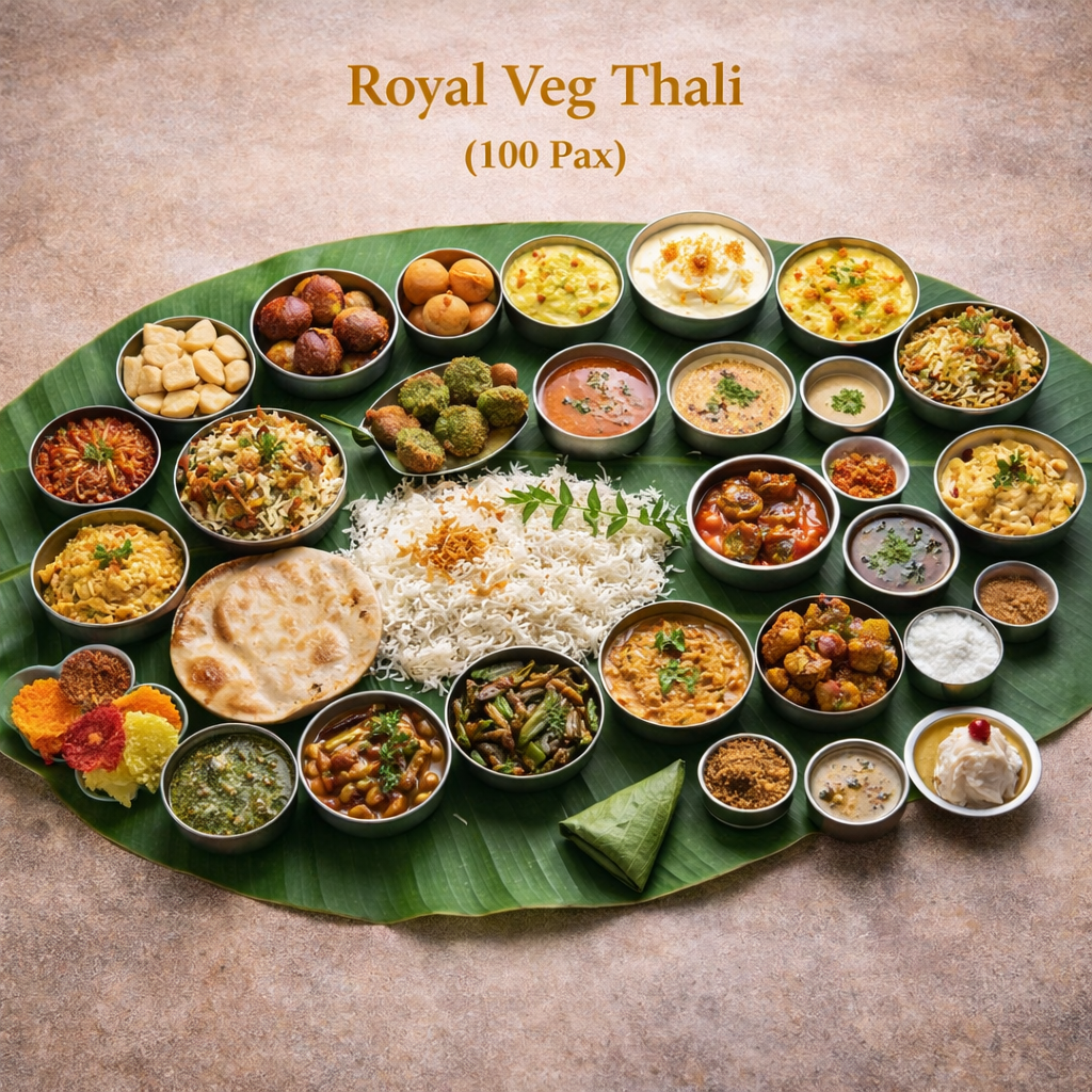Royal Veg Thali <br>(100 Pax)