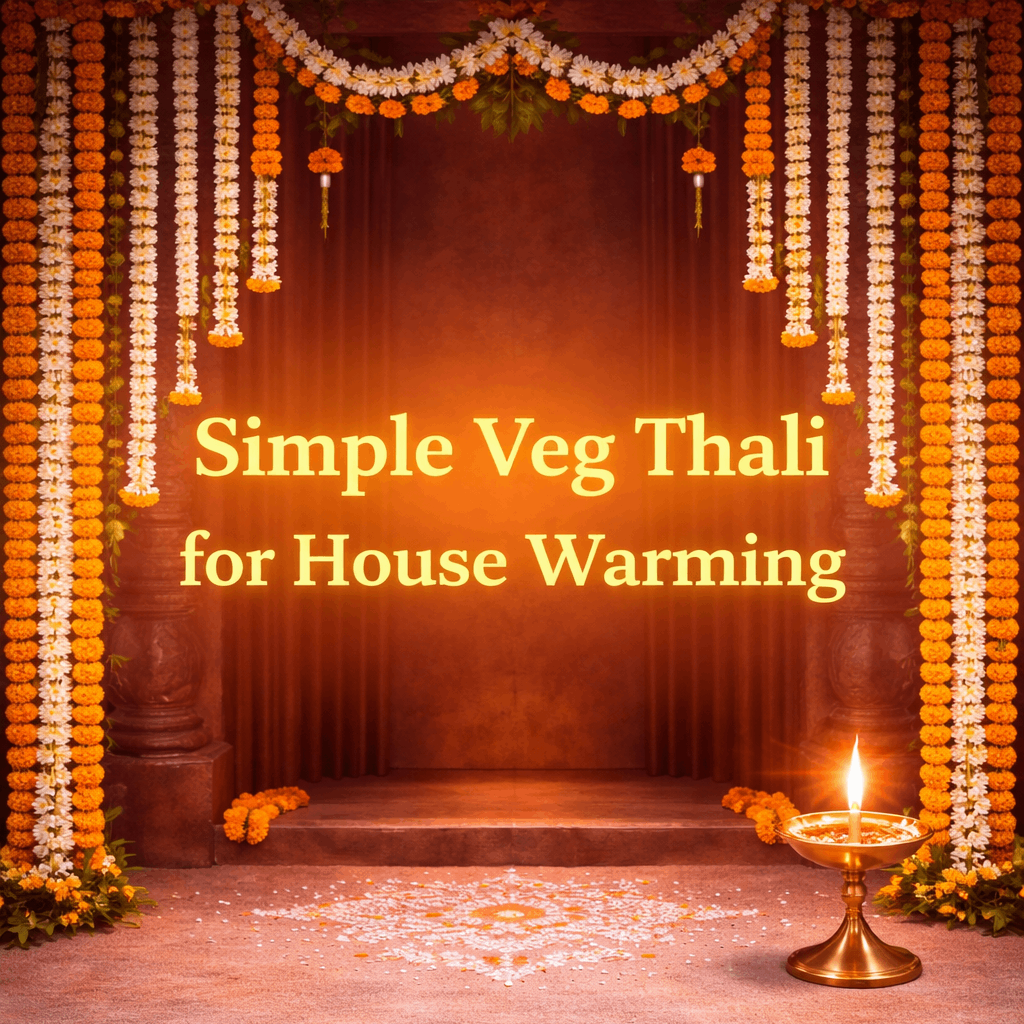 Simple Veg Thali for House Warming (100 Pax)